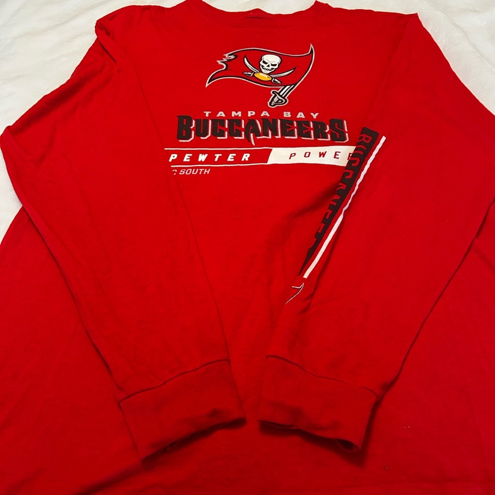 Team Apparel Red Tampa Bay Buccaneers Long Sleeve Tee